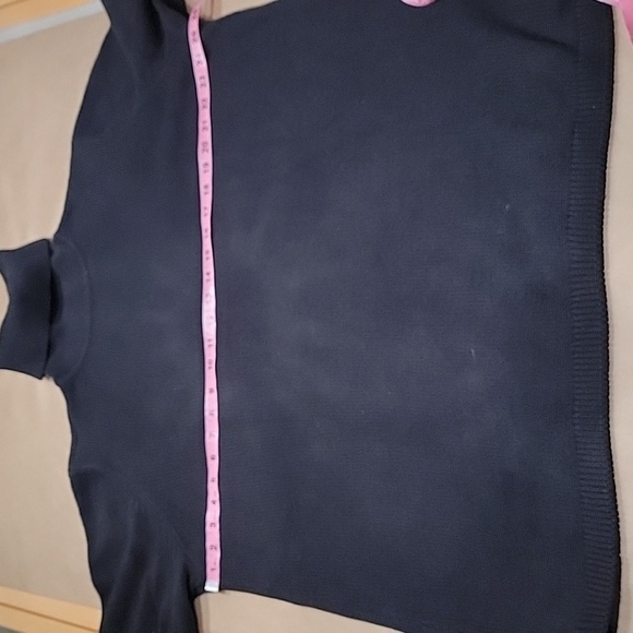 Ulla Popken Size 20/22 Black with Fair Isle Pattern Sleeve Turtleneck Sweater - Picture 6 of 12